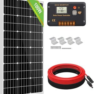 ECO-WORTHY 100W Solar Panel Kit + Charge Controller