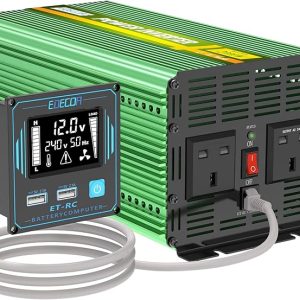 EDECOA 2000W Pure Sine Wave Power Inverter 12V to 240V