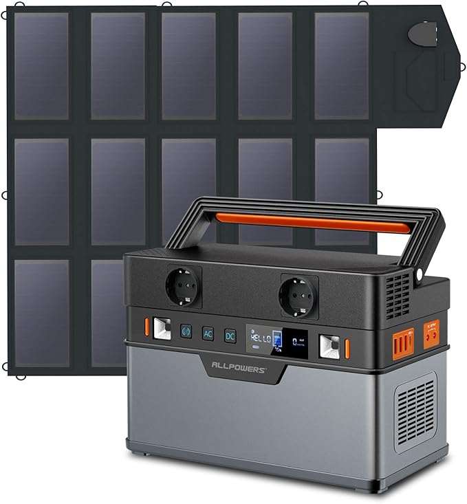 ALLPOWERS 700W Portable Power Station 606Wh Solar Generator